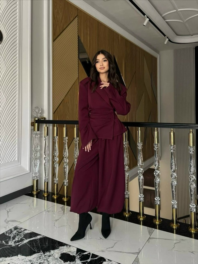 Женский костюм бордовый купить в Интернет-магазине Садовод База - цена 2800 руб Садовод интернет-каталог