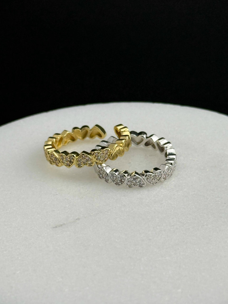 🩷 Кольцо с микро-сердечками купить в Интернет-магазине Садовод База - цена 250 руб Садовод интернет-каталог