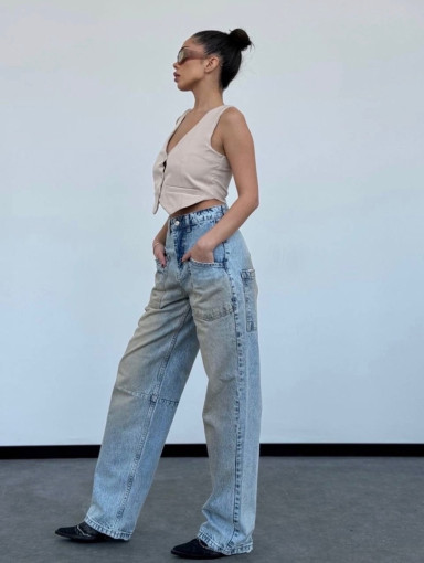 Мегакрутые джинсы с винтажным эффектом 🤩 САДОВОД официальный интернет-каталог