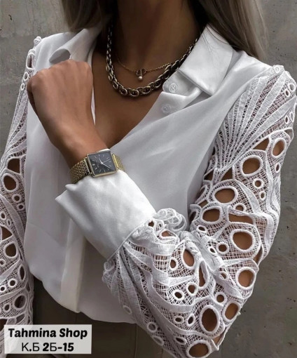 Шикарная блуза в стиле «оверсайз» в ассортименте роскошных дизайнов с кружевными рукавами будут смотреться изысканно и свежо САДОВОД официальный интернет-каталог