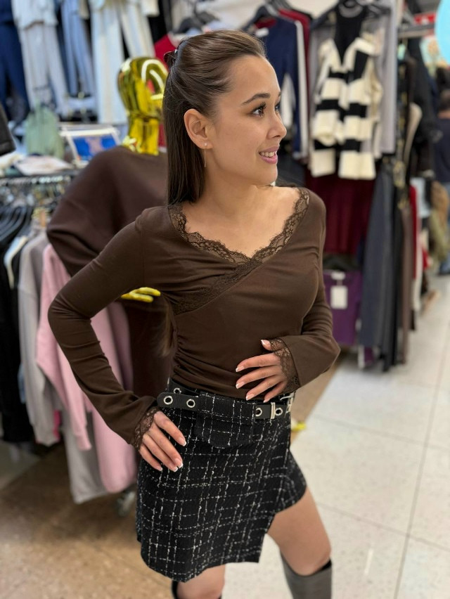 Лонгслив коричневый купить в Интернет-магазине Садовод База - цена 950 руб Садовод интернет-каталог