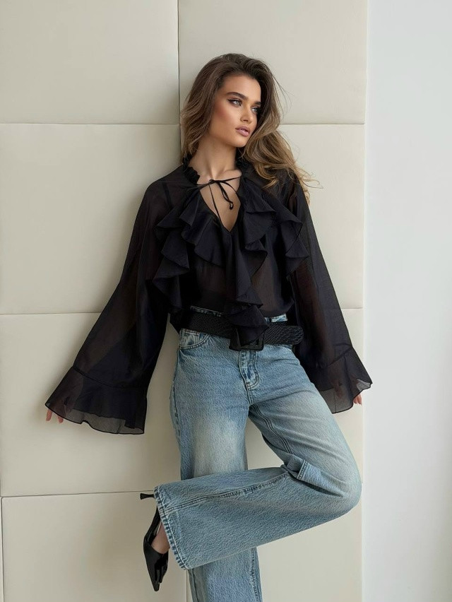 Блузка черная купить в Интернет-магазине Садовод База - цена 1500 руб Садовод интернет-каталог