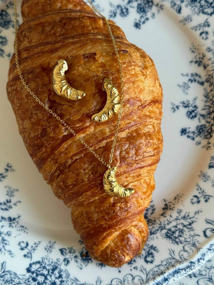 🤍Серьги «Круассанчик» купить в Интернет-магазине Садовод База - цена 250 руб Садовод интернет-каталог