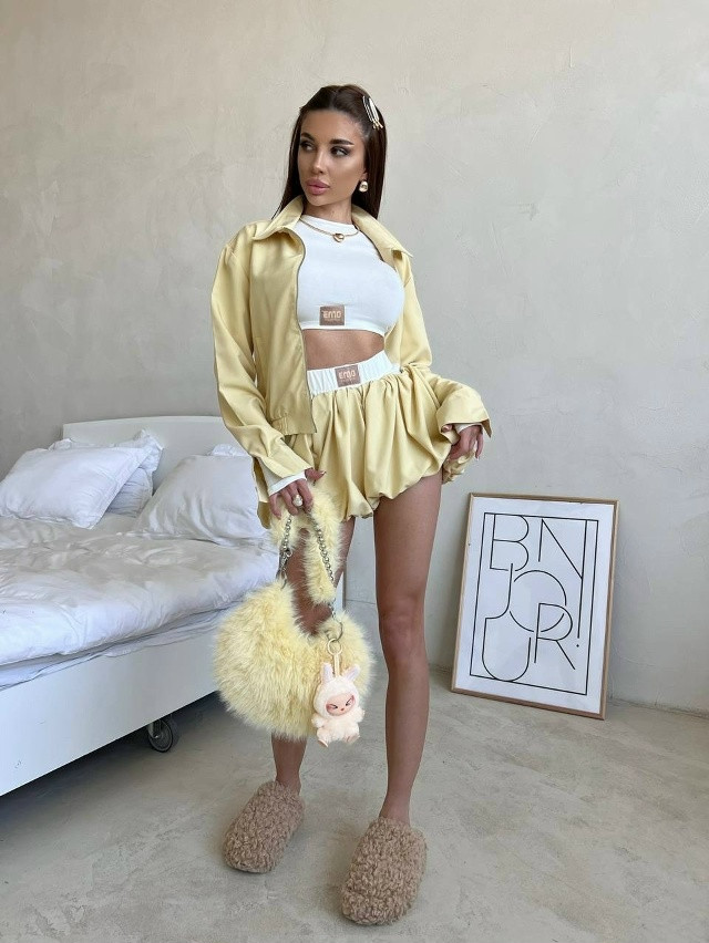 Женский костюм желтый купить в Интернет-магазине Садовод База - цена 2300 руб Садовод интернет-каталог