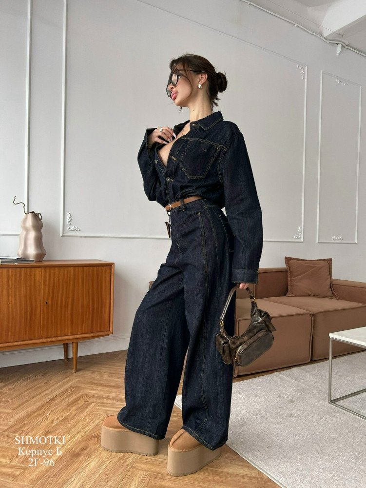 Женский комбинезон темно-синий купить в Интернет-магазине Садовод База - цена 2500 руб Садовод интернет-каталог