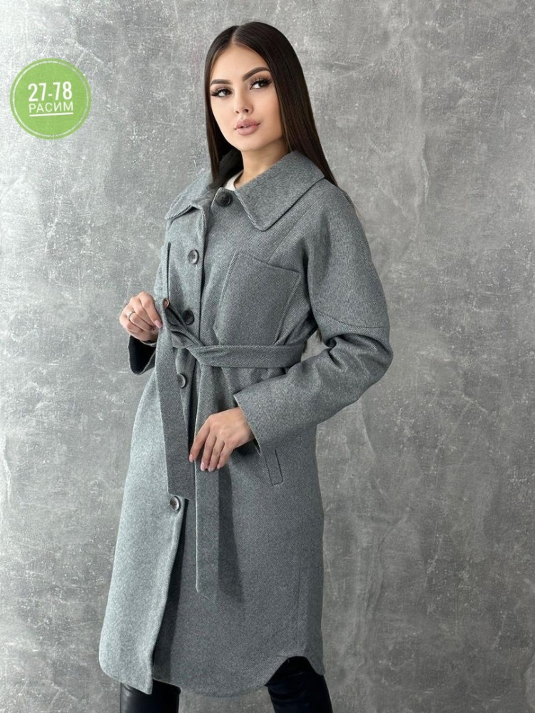 Женское пальто серое купить в Интернет-магазине Садовод База - цена 1100 руб Садовод интернет-каталог