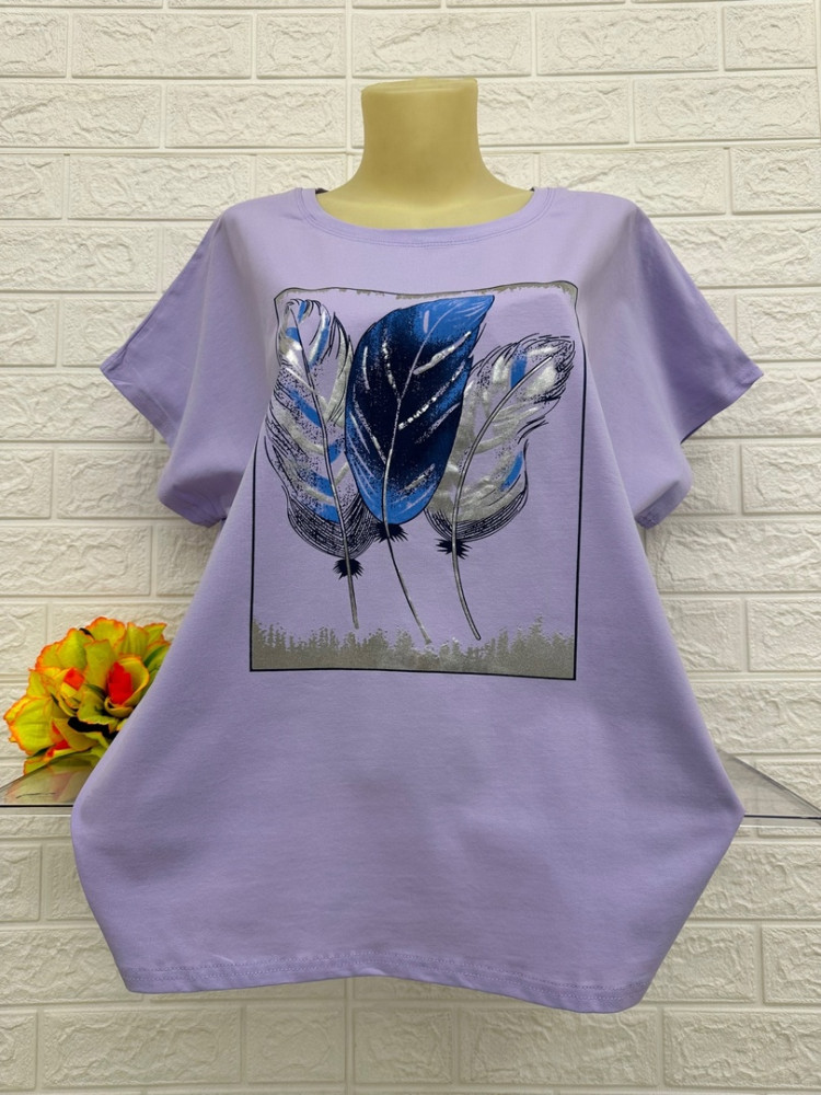 Женская футболка фиолетовая купить в Интернет-магазине Садовод База - цена 500 руб Садовод интернет-каталог