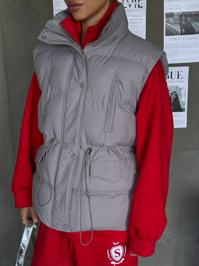 Жилетка женская серая купить в Интернет-магазине Садовод База - цена 1400 руб Садовод интернет-каталог