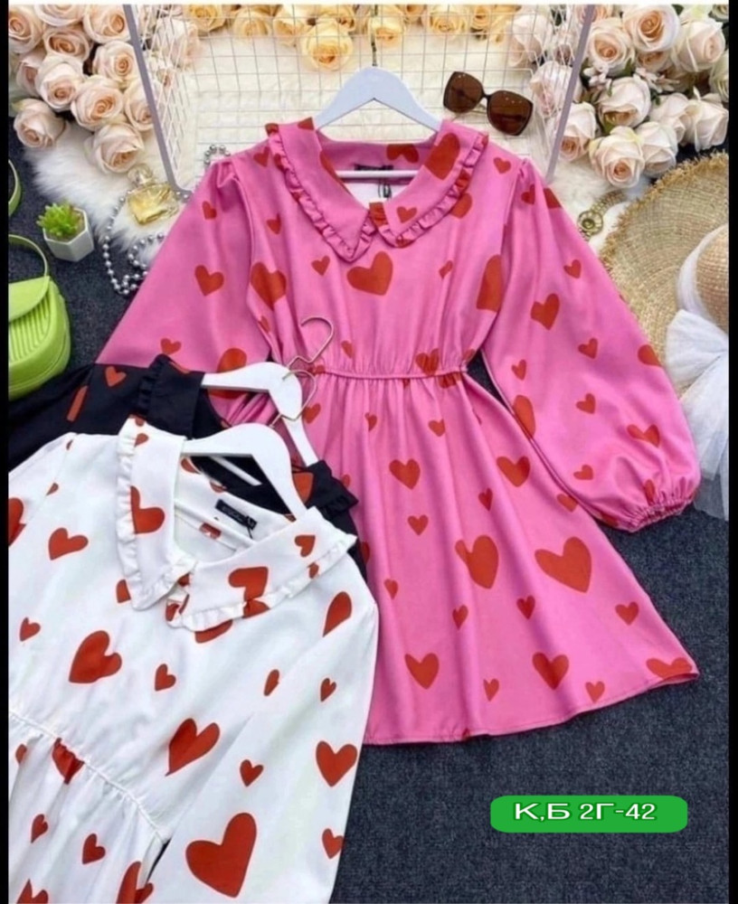 Почувствуй себя настоящей принцессой в этом волшебном  платье с сердечками купить в Интернет-магазине Садовод База - цена 900 руб Садовод интернет-каталог