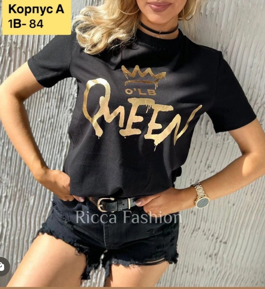 Женская футболка черная купить в Интернет-магазине Садовод База - цена 200 руб Садовод интернет-каталог
