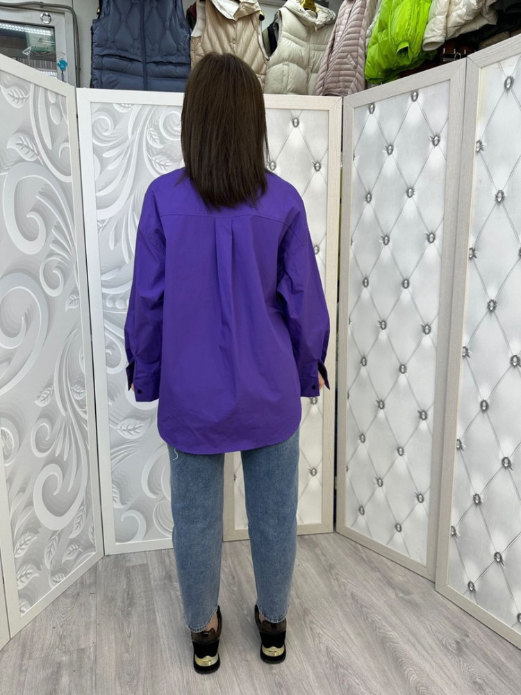 Женская рубашка фиолетовая купить в Интернет-магазине Садовод База - цена 1800 руб Садовод интернет-каталог