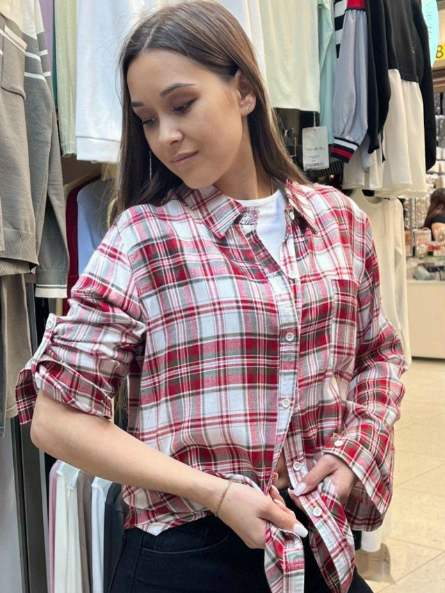 Женская рубашка красная купить в Интернет-магазине Садовод База - цена 1000 руб Садовод интернет-каталог