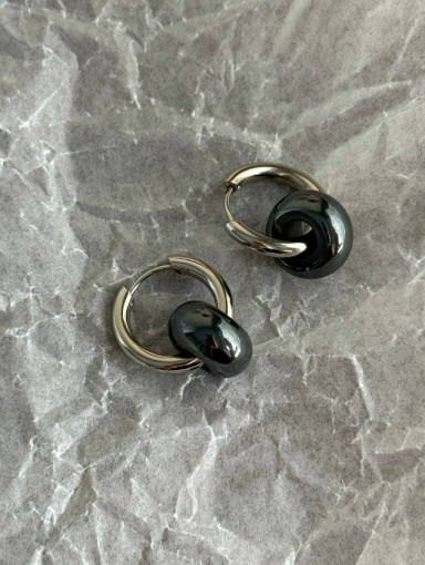 ⚜️ Серьги-конго с бубликами из натуральных камней САДОВОД официальный интернет-каталог