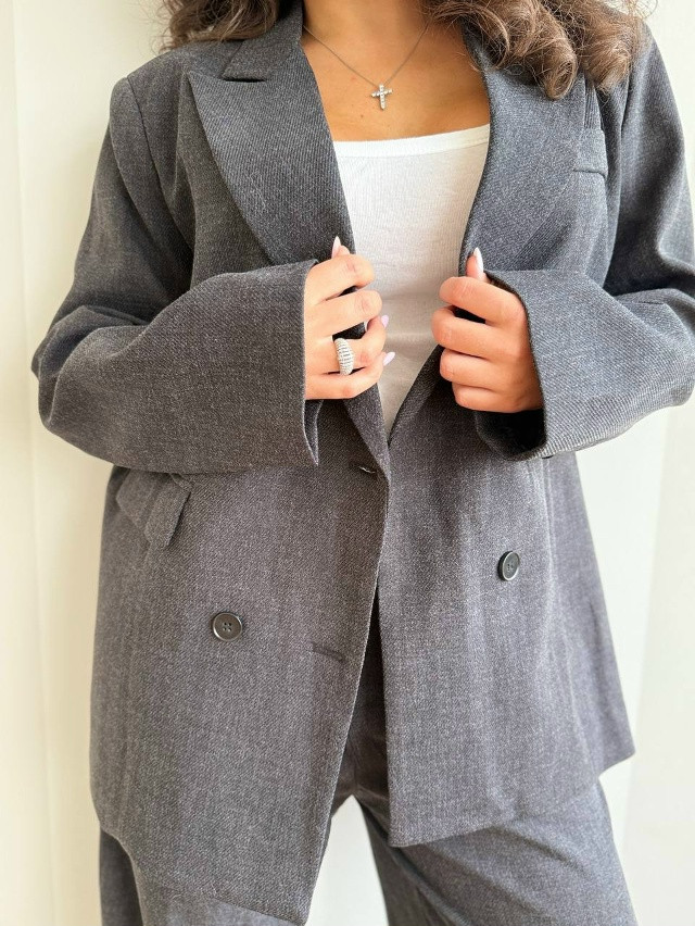 Женский костюм серый купить в Интернет-магазине Садовод База - цена 3800 руб Садовод интернет-каталог