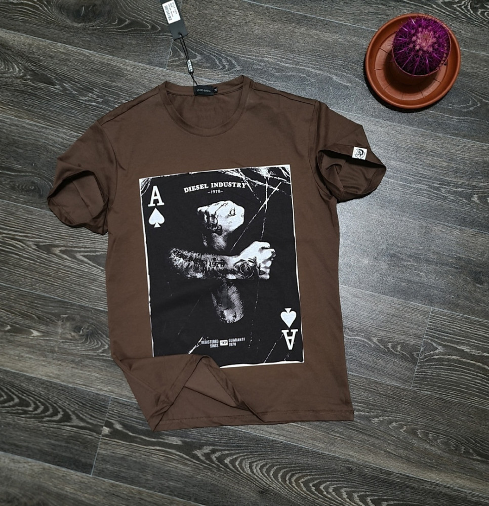 Мужская футболка коричневая купить в Интернет-магазине Садовод База - цена 1500 руб Садовод интернет-каталог