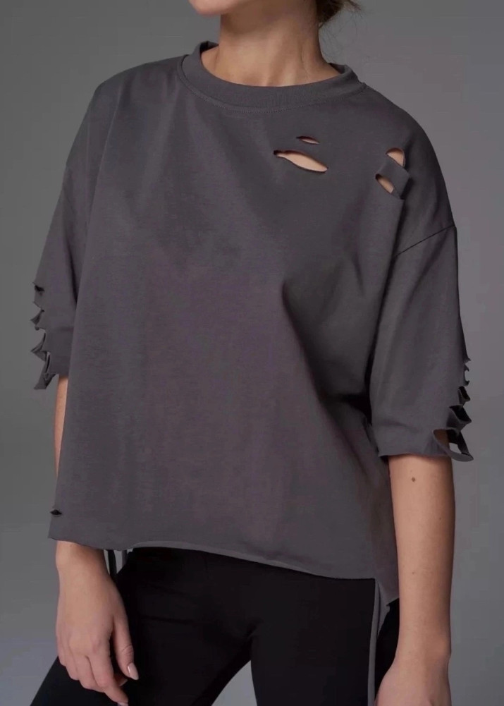 Женская футболка темно-серая купить в Интернет-магазине Садовод База - цена 500 руб Садовод интернет-каталог