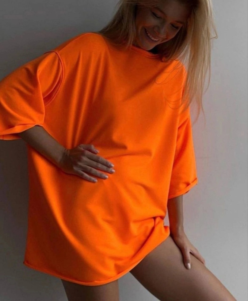Женская футболка оранжевая купить в Интернет-магазине Садовод База - цена 350 руб Садовод интернет-каталог