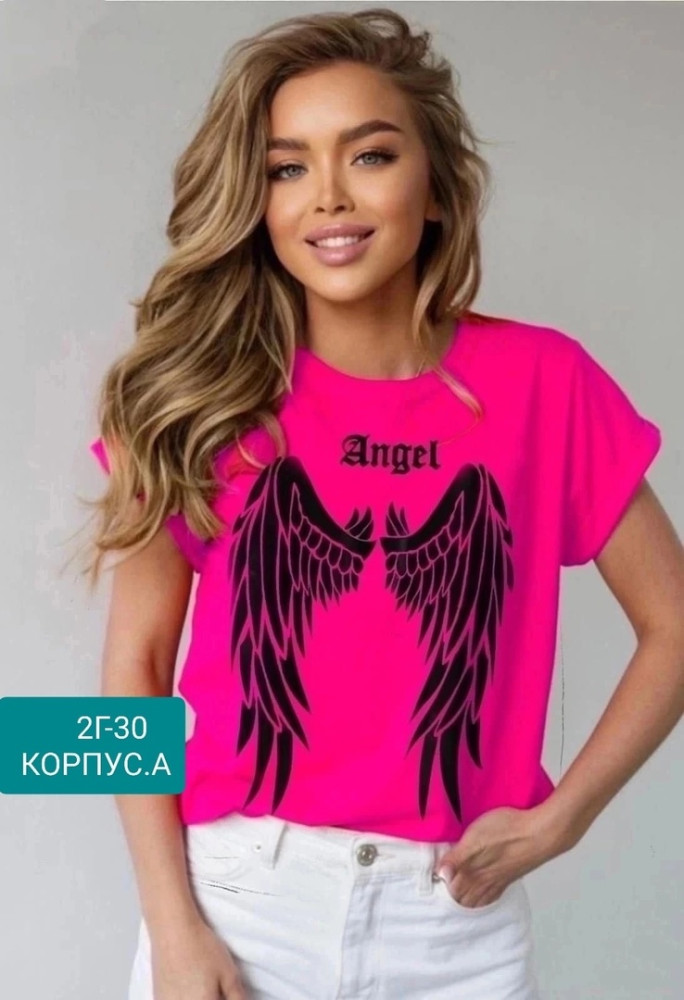 Женская футболка розовая купить в Интернет-магазине Садовод База - цена 200 руб Садовод интернет-каталог