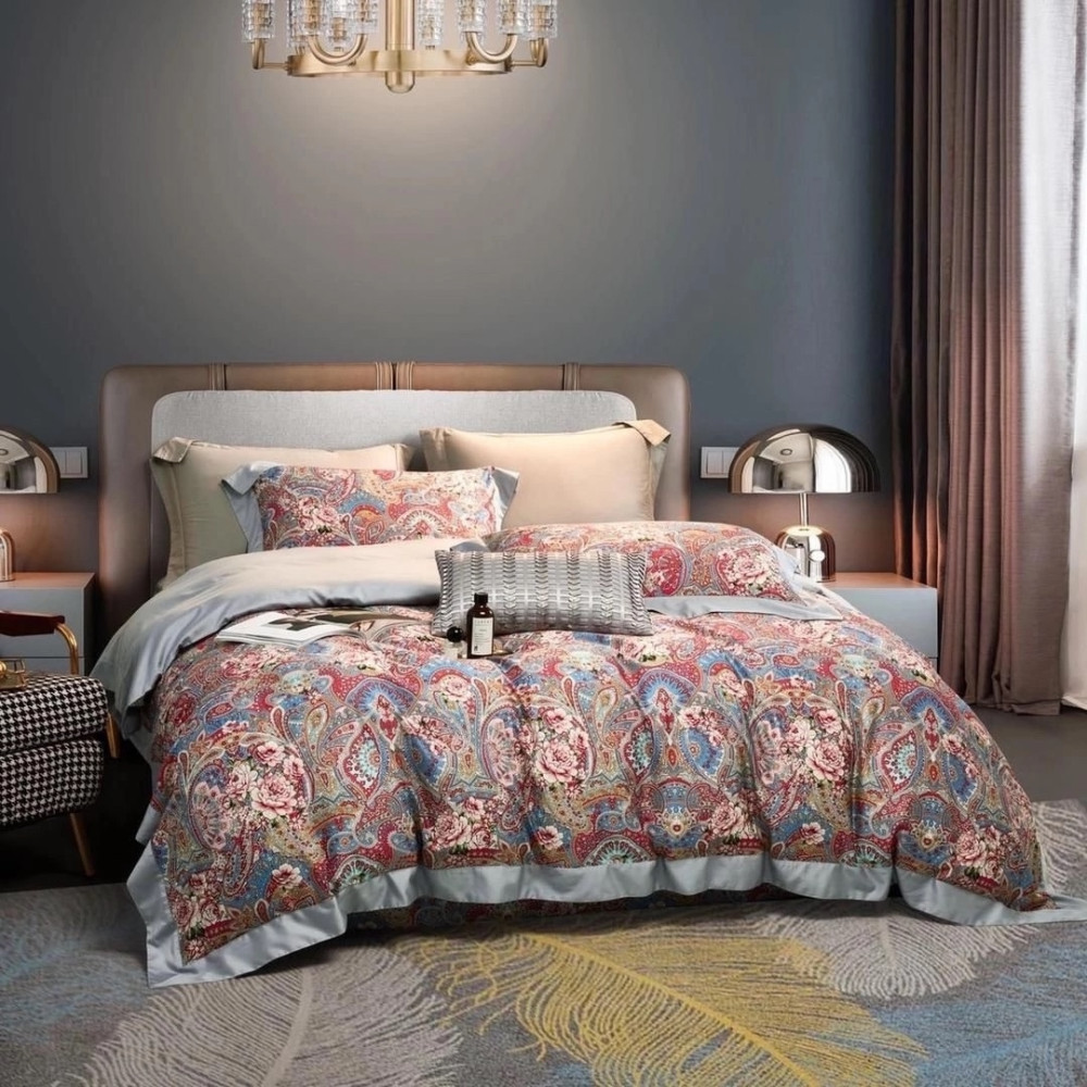 Комплект постельного белья тенсель с мережко с  готовым одеялом купить в Интернет-магазине Садовод База - цена 5000 руб Садовод интернет-каталог