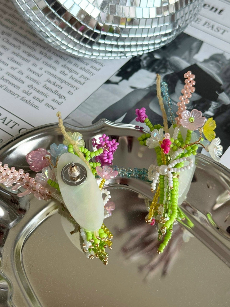 🌺 Серьги «Букет полевых цветов» купить в Интернет-магазине Садовод База - цена 550 руб Садовод интернет-каталог