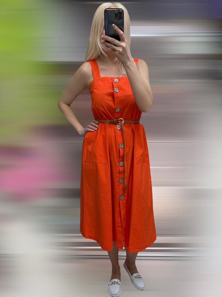 Платье-сарафан на пуговицах до конца купить в Интернет-магазине Садовод База - цена 500 руб Садовод интернет-каталог