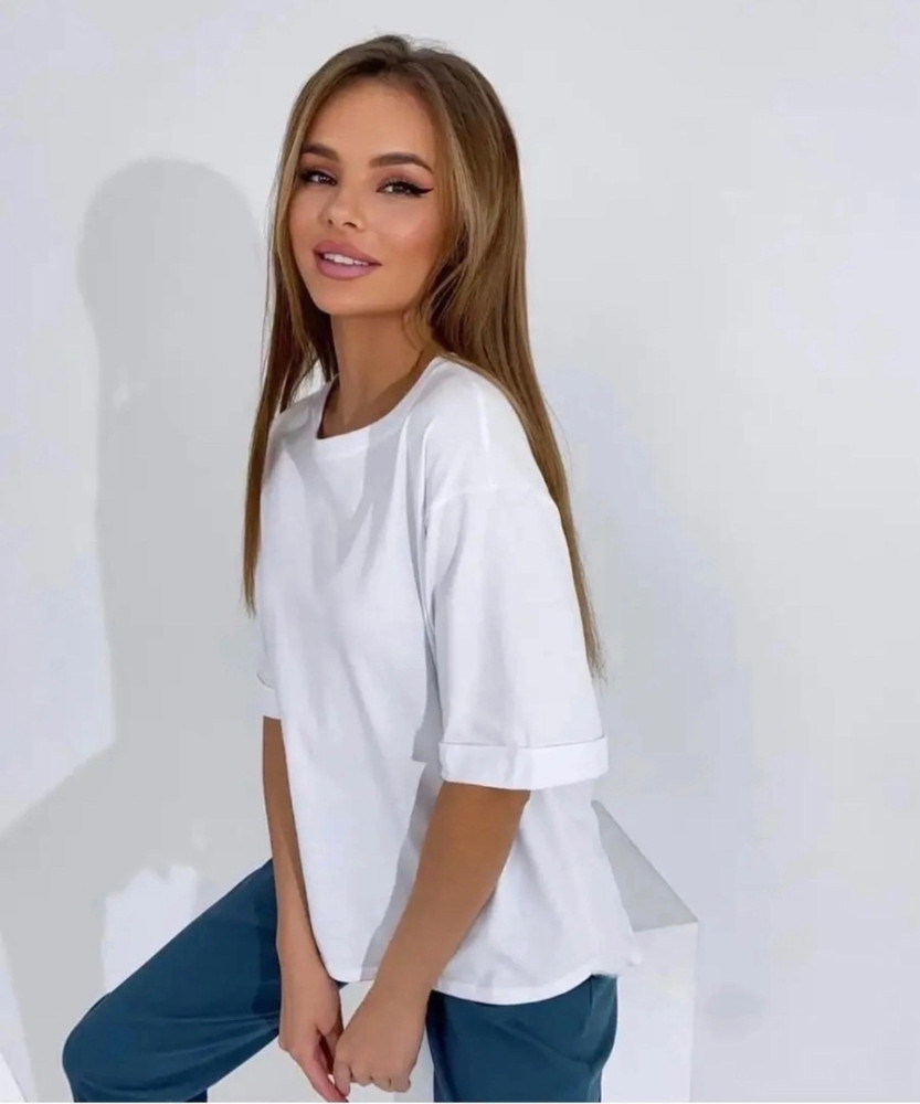 Женская футболка белая купить в Интернет-магазине Садовод База - цена 150 руб Садовод интернет-каталог