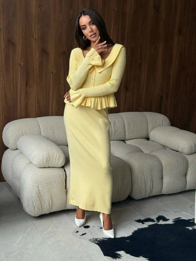 Женский костюм желтый купить в Интернет-магазине Садовод База - цена 1700 руб Садовод интернет-каталог