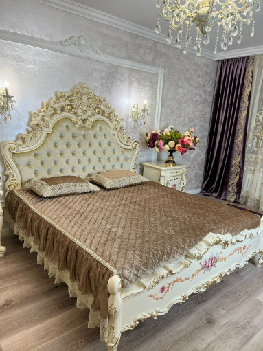 Покрывало на кровать с воланами с двух сторон и с двумя наволочками САДОВОД официальный интернет-каталог