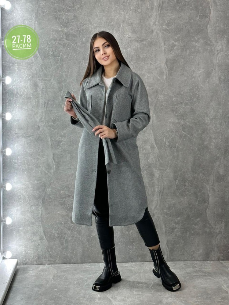 Женское пальто серое купить в Интернет-магазине Садовод База - цена 1100 руб Садовод интернет-каталог