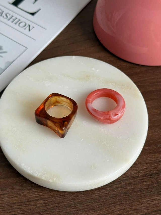 ⚜️Сет колец из акрила 2шт купить в Интернет-магазине Садовод База - цена 100 руб Садовод интернет-каталог