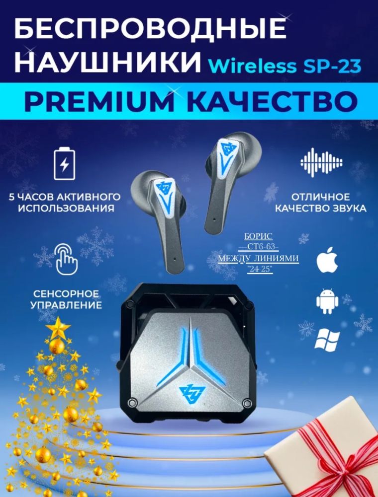 Наушники Games SP23 серебристый🔻 купить в Интернет-магазине Садовод База - цена 350 руб Садовод интернет-каталог