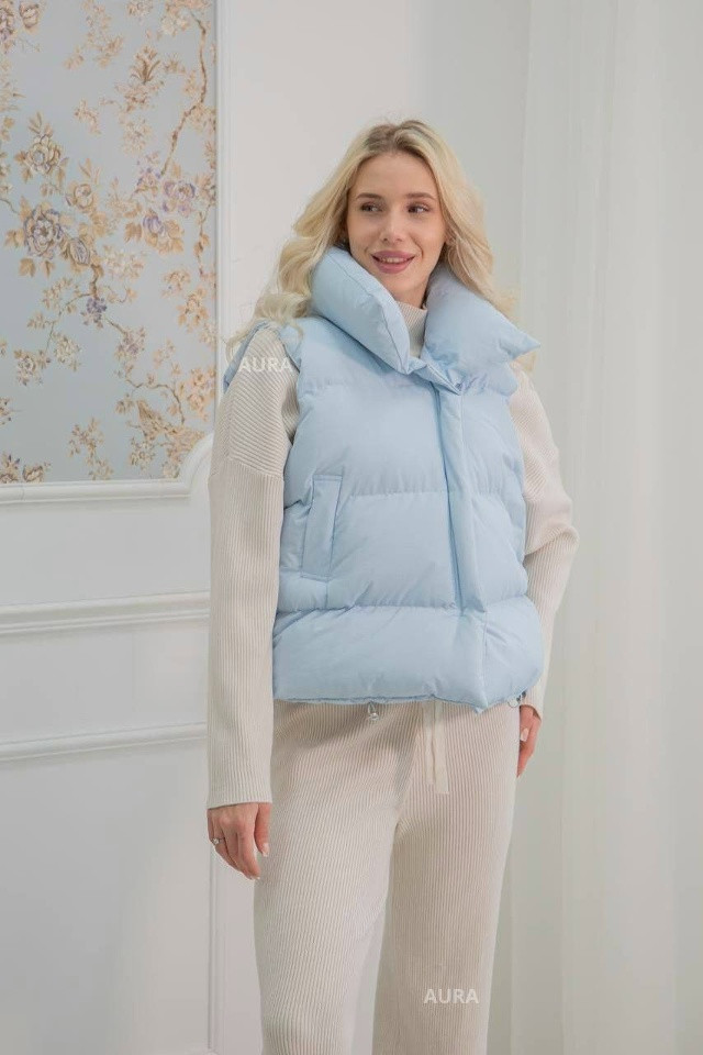 Жилетка женская голубая купить в Интернет-магазине Садовод База - цена 2100 руб Садовод интернет-каталог