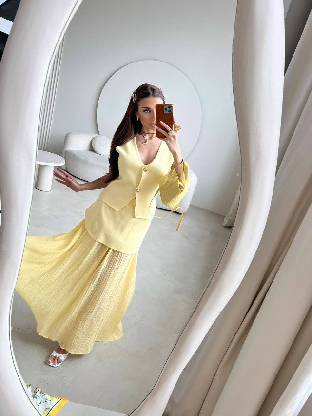 Женский костюм желтый купить в Интернет-магазине Садовод База - цена 1200 руб Садовод интернет-каталог