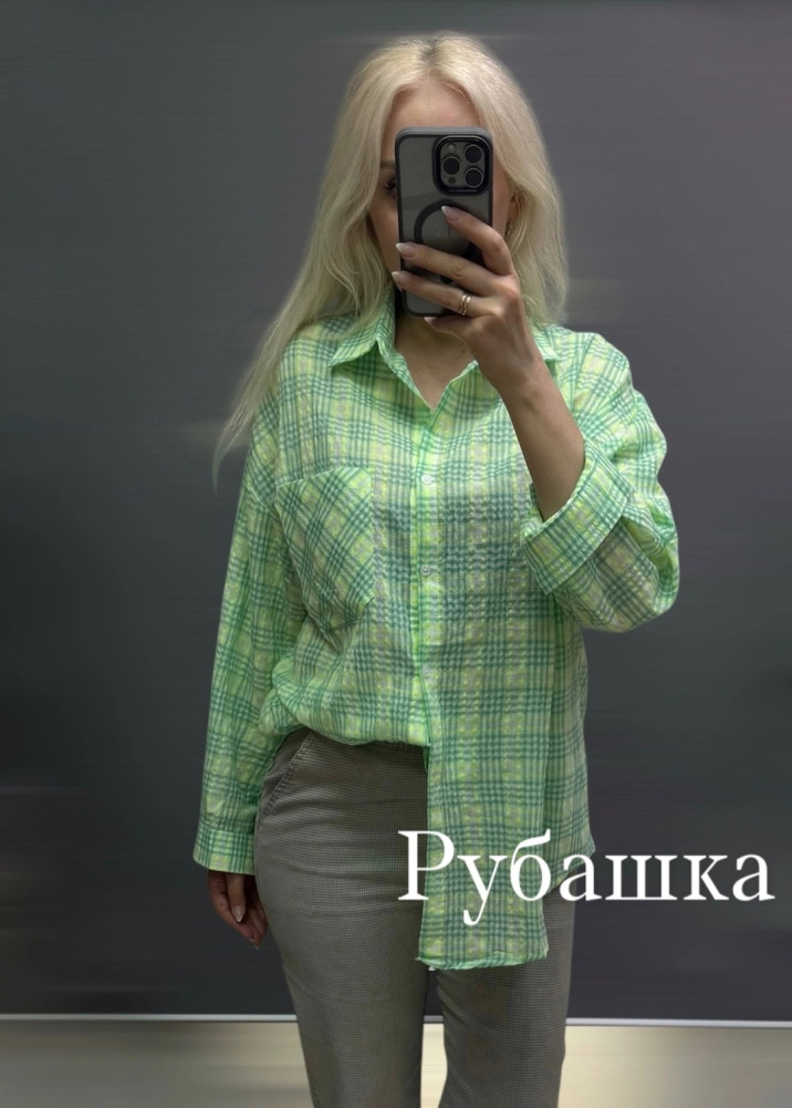 Женская рубашка зеленая купить в Интернет-магазине Садовод База - цена 1200 руб Садовод интернет-каталог