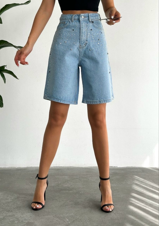 💕Джинсовые шорты с блёстками купить в Интернет-магазине Садовод База - цена 1200 руб Садовод интернет-каталог