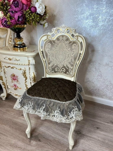 Сидушки на стулья на прорезиненной основе с завязками к спинке стула САДОВОД официальный интернет-каталог