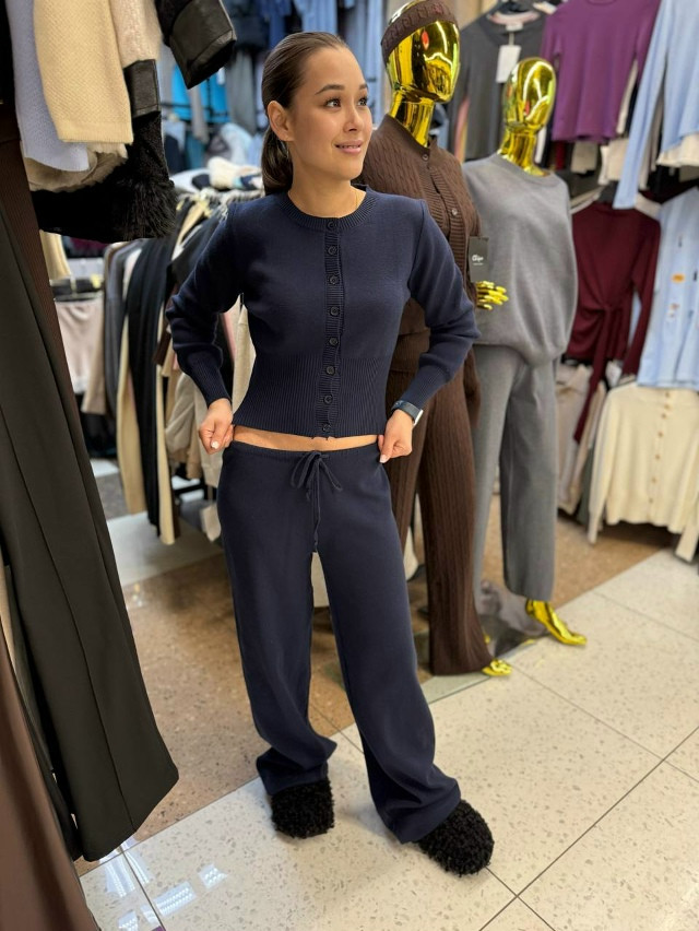 Женский костюм синий купить в Интернет-магазине Садовод База - цена 1700 руб Садовод интернет-каталог