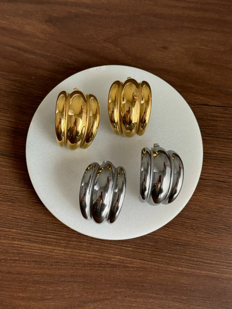 🤍 Трендовые массивные серьги на осень купить в Интернет-магазине Садовод База - цена 350 руб Садовод интернет-каталог