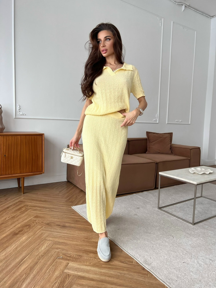 Женский костюм желтый купить в Интернет-магазине Садовод База - цена 1400 руб Садовод интернет-каталог