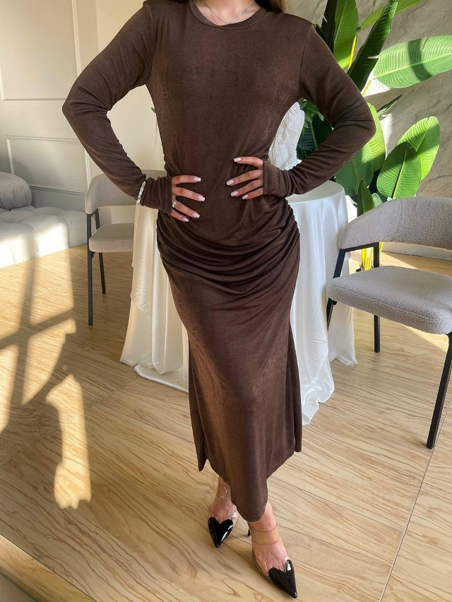 Платье коричневое купить в Интернет-магазине Садовод База - цена 500 руб Садовод интернет-каталог