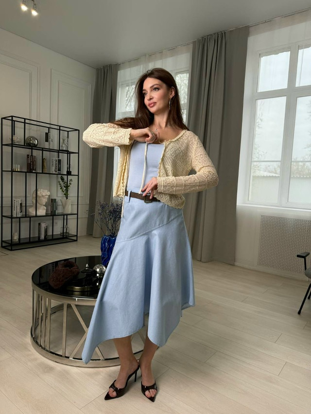 Юбка голубая купить в Интернет-магазине Садовод База - цена 1400 руб Садовод интернет-каталог