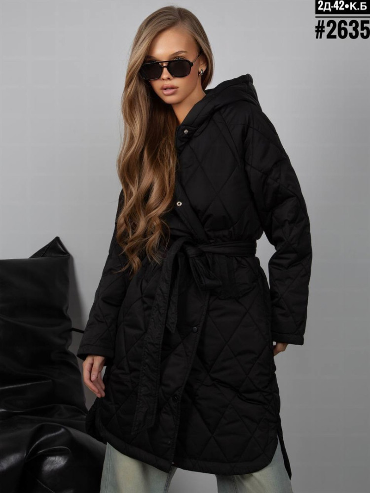 Куртка - Пальто с поясом купить в Интернет-магазине Садовод База - цена 1600 руб Садовод интернет-каталог
