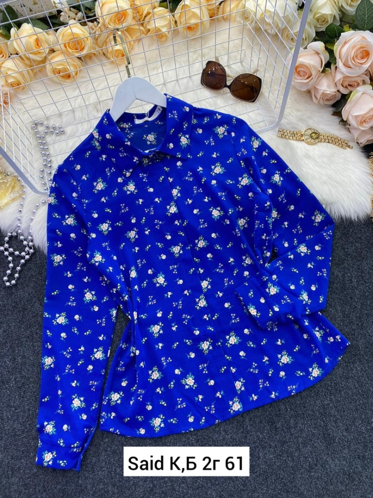Женская рубашка синяя купить в Интернет-магазине Садовод База - цена 450 руб Садовод интернет-каталог