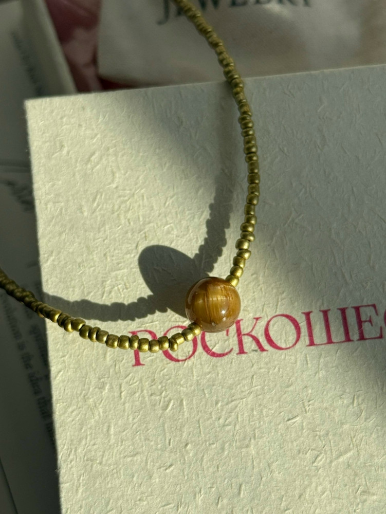 ✨ Колье с тигровым глазом купить в Интернет-магазине Садовод База - цена 250 руб Садовод интернет-каталог