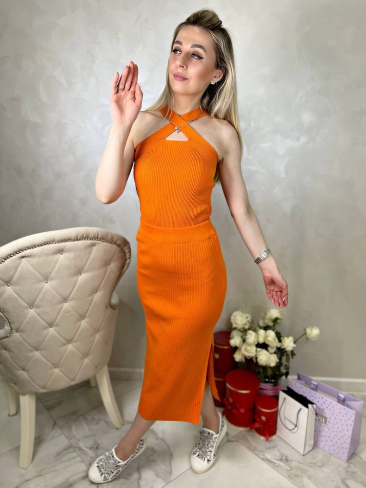 Платье оранжевое купить в Интернет-магазине Садовод База - цена 1350 руб Садовод интернет-каталог