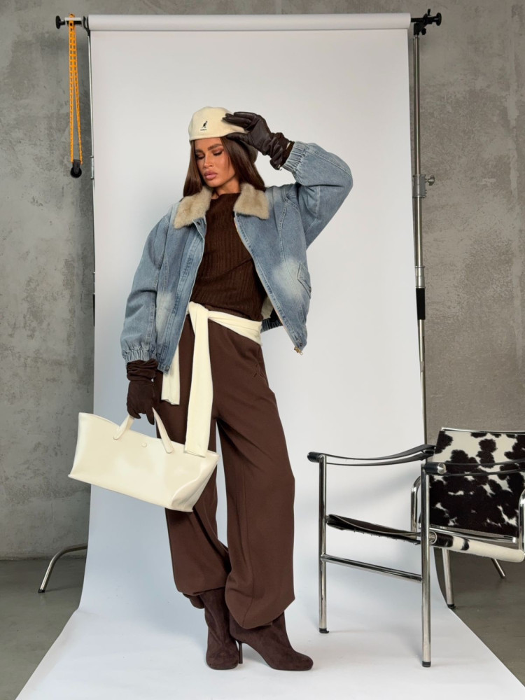 Женские брюки коричневые купить в Интернет-магазине Садовод База - цена 3000 руб Садовод интернет-каталог