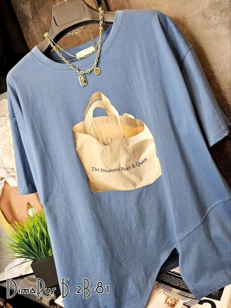 Женская футболка синяя купить в Интернет-магазине Садовод База - цена 450 руб Садовод интернет-каталог