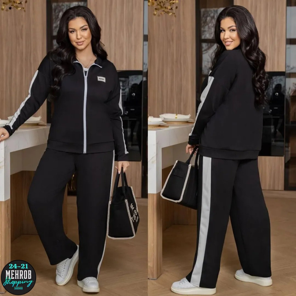 Спортивный женский костюм черный купить в Интернет-магазине Садовод База - цена 1000 руб Садовод интернет-каталог