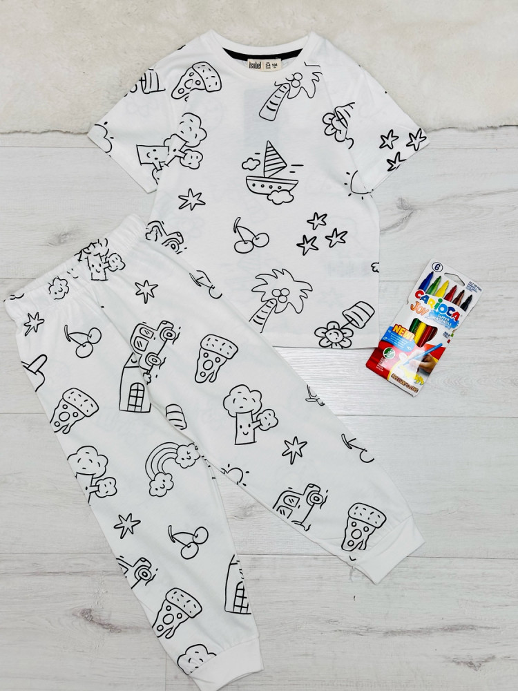 Пижама белая купить в Интернет-магазине Садовод База - цена 1050 руб Садовод интернет-каталог