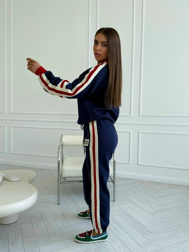 Спортивный женский костюм синий купить в Интернет-магазине Садовод База - цена 4000 руб Садовод интернет-каталог